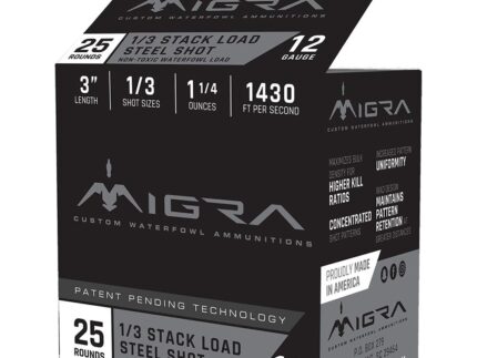 Migra Waterfowl Steel Shot Shotshells 12 ga 3" 1-1/4 oz 1430 fps #1/#3 25/ct