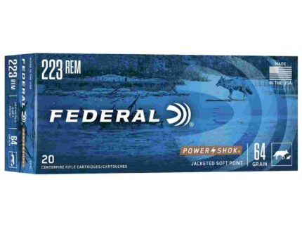 Federal Power-Shok Rifle Ammunition .223 Rem 64 gr SP 3050 fps - 20/box