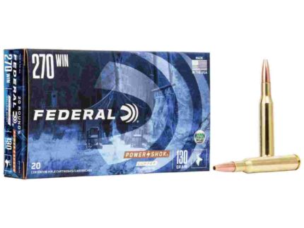 Federal Copper Power-Shok Rifle Ammunition .270 Win 130 gr CHP 3060 fps 20/ct