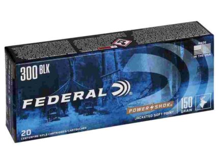 Federal Power-Shok Rifle Ammunition .300 AAC Blackout 150 gr SP 1900 fps 20/ct