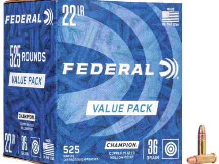 Federal Champion Rimfire Ammunition .22 LR 36 gr CPHP 1260 fps 525/ct