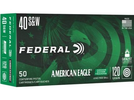 Federal American Eagle IRT Lead Free Handgun Ammunition .40 S&W 120gr FMJ 50/ct