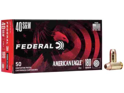 American Eagle Handgun Ammunition .40 S&W 180 gr FMJ 1000 fps 50/ct
