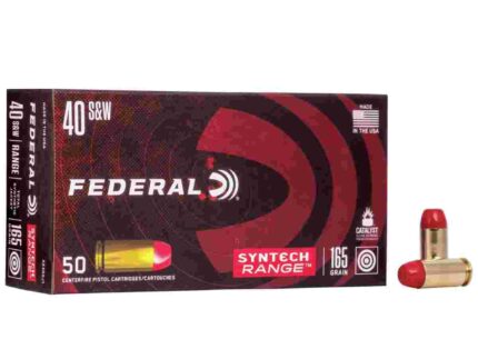 Federal American Eagle Syntech Handgun Ammunition .40 S&W 165 gr TSJ 1060 fps 50/ct