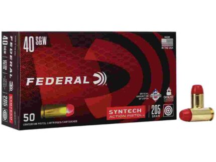 Federal American Eagle Syntech Handgun Ammunition .40 S&W 210 gr TSJ 850 fps 50/ct