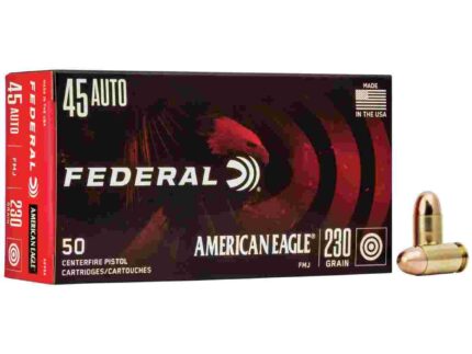 American Eagle Handgun Ammunition .45 ACP 230 gr FMJ 890 fps 50/ct