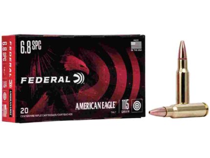 Federal American Eagle Rifle Ammunition 6.8mm SPC 115 gr FMJ 2675 fps 20/Box