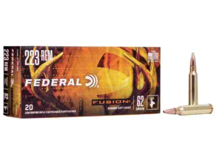 Federal Fusion Rifle Ammunition .223 Rem 62 gr BTSP 3000 fps 20/ct
