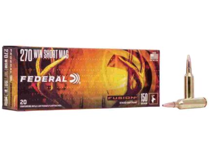 Federal Fusion Rifle Ammunition .270 WSM 150 gr BTSP 3060 fps - 20/ct