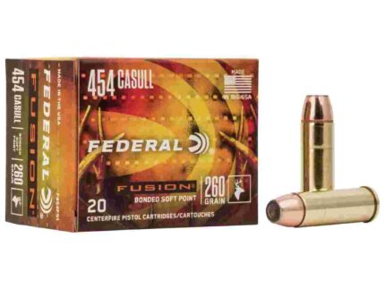 Federal Fusion Handgun Ammunition .454 Casull 260 gr FFSN 1350 fps 20/box