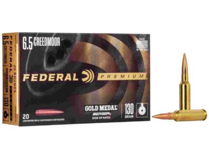 Federal Gold Medal Berger Hybrid Rifle Ammunition 6.5 Creedmoor 130 gr 2875 fps 20/ct