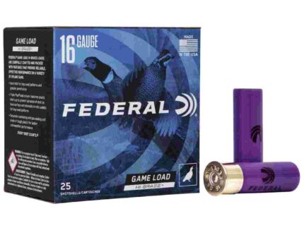 Federal Game-Shok Hi-Brass Load Shotshells 16ga 2-3/4" 1-1/8 oz 1295 fps #6 25/ct