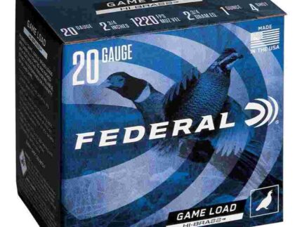 Federal Game-Shok Upland Game Hi Brass Load 20 ga 2 3/4" MAX 1 oz #4  - 25/box