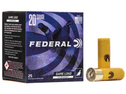 Federal Game-Shok Upland Game Hi Brass Load 20 ga 2 3/4" MAX 1 oz #7.5  - 25/box