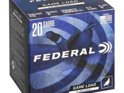 FEDERAL GAME-SHOK HI-BRASS LEAD SS 20GA 3" 3DR 1 1/4OZ 5 AMMO 25RD