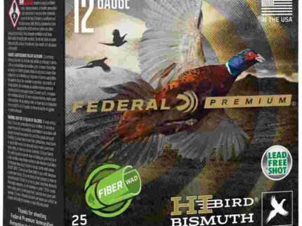 Federal Hi-Bird Fiber Wad Bismuth Shotshells 12ga 2-3/4" 1-1/4oz 1330fps #5 25/ct