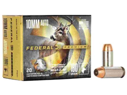 Federal Premium Vital-Shok Handgun Ammunition 10mm Auto 180 gr JSP 1275 fps 20