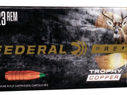 Federal Premium Vital-Shok Trophy Copper Rifle Ammunition .223 Rem 55 gr Poly Tip 3240 fps 20/ct