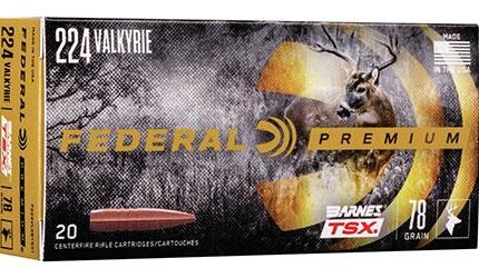 Federal Barnes Rifle Ammuniton .224 Valkyrie 78 gr TSX 20/ct