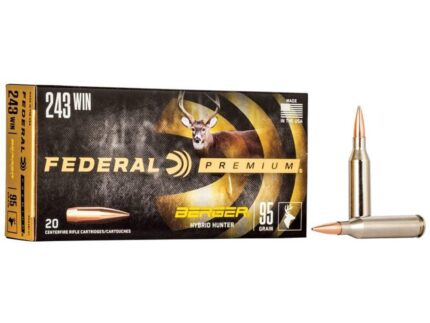 Federal Classic Hunter Berger Hybrid Rifle Ammunition .243 Win 95 gr BTHP 3050 fps 20/ct