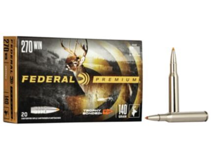 Federal Trophy Bonded Tip Rifle Ammunition .270 Win 140gr PT 2950 fps 20/ct