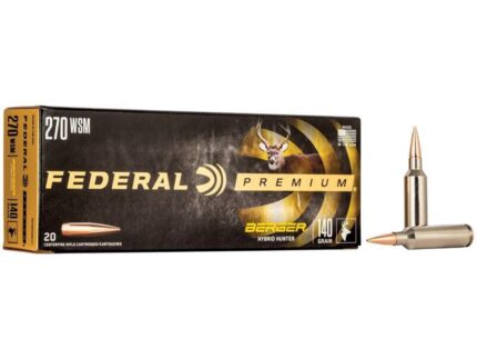 Federal Classic Hunter Berger Hybrid Rifle Ammunition .270 WSM 140 gr BTHP 3200 fps 20/ct