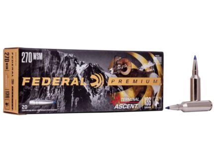 Federal Terminal Ascent Rifle Ammunition .270 WSM 136 gr 3240 fps 20/ct