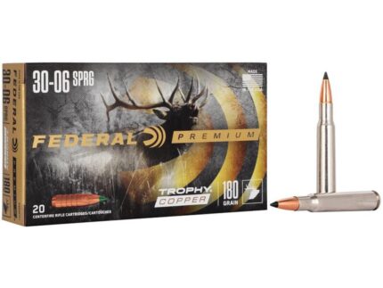 Federal Premium Trophy Copper Rifle Ammunition .30-06 Sprg 180 gr TC 2700 fps 20/ct