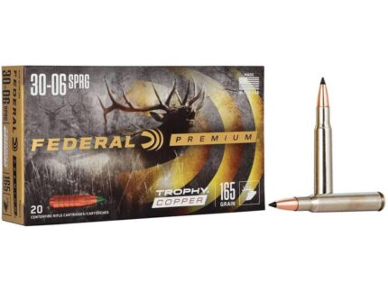 Federal Premium Trophy Copper Rifle Ammunition .30-06 Sprg 165 gr TC 2800 fps 20/ct