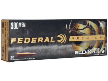 Federal Premium ELD-X Rifle Ammunition .300 WSM 200gr PT 2820 fps 20/ct