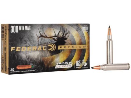 Federal Trophy Copper Rifle Ammunition .300 Win Mag 165gr PT 3050 fps 20/ct