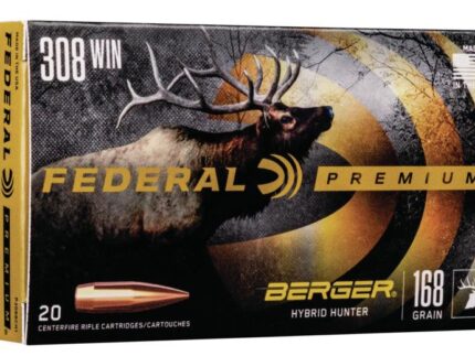 Federal Classic Hunter Berger Hybrid Rifle Ammunition .308 Win 168 gr BTHP 2800 fps 20/ct