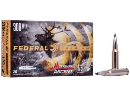 Federal Terminal Ascent Rifle Ammunition .308 Win 175 gr 2600 fps 20/ct