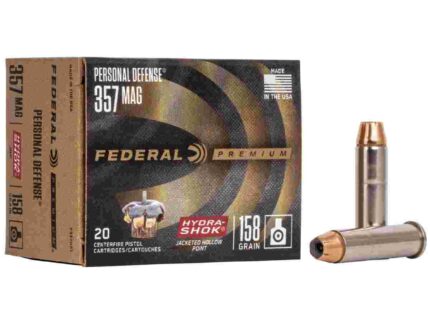 Federal Premuim Personal Defense Handgun Ammunition .357 Mag 158 gr JHP 1240 fps 20/box