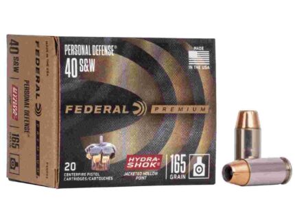 Federal Premuim Personal Defense Handgun Ammunition .40 S&W 165 gr JHP 980 fps 20/box