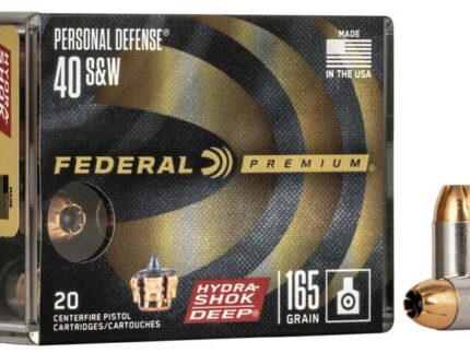 Federal Personal Defense Hydra-Shok Deep Handgun Ammuniton .40 S&W 165 gr HSD 1050 fps 20/ct