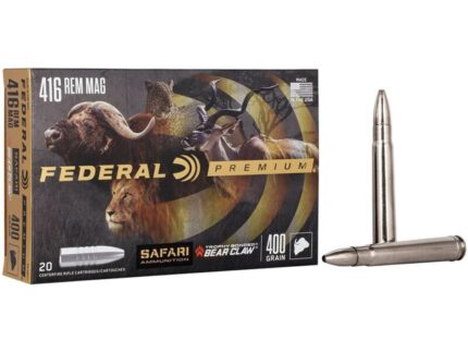 Federal Premium Cape-Shok Rifle Ammunition .416 Rem Mag 400 gr TBBC 2400 fps - 20/ct