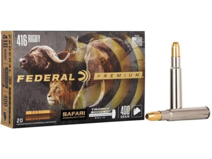 Federal Premium Cape-Shok Rifle Ammunition .416 Rigby 400 gr TBSS 2370 fps - 20/ct