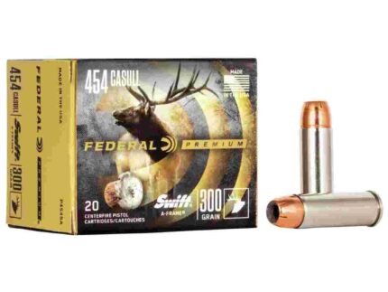 Federal Premium Vital-Shok Handgun Ammunition .454 Casull 300 gr SAF 1520 fps 20/box
