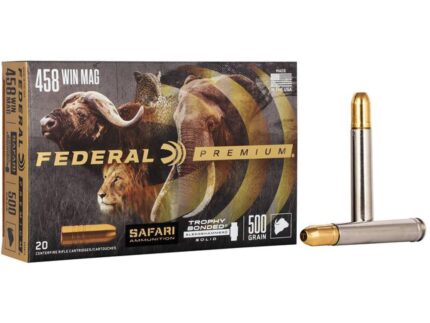 Federal Premium Cape-Shok Rifle Ammunition .458 Win Mag 500 gr TBSS 1950 fps - 20/ct