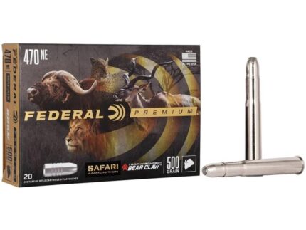 Federal Premium Cape-Shok Rifle Ammunition .470 Nitro 500 gr TBBC 2150 fps - 20/ct