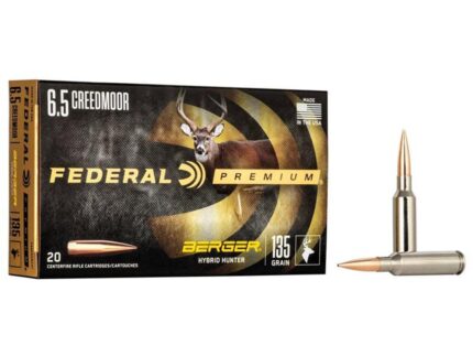 Federal Classic Hunter Berger Hybrid Rifle Ammunition 6.5 Creedmoor 135 gr BTHP 2775 fps 20/ct