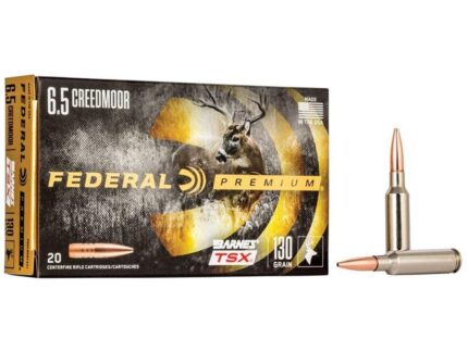 Federal Classic Hunter Barnes TSX Rifle Ammunition 6.5 Creedmoor 130 gr TSX 2825 fps 20/ct