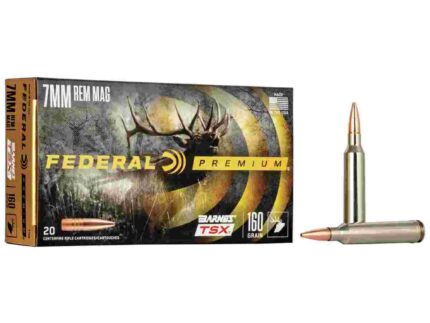 Federal Barnes TSX Rifle Ammunition 7mm Rem Mag 160gr 2940gr 20/ct