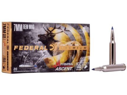 Federal Terminal Ascent Rifle Ammunition 7mm Rem Mag 155 gr 3000 fps 20/ct
