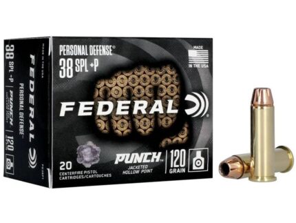 Federal Personal Defense Punch Handgun Ammunition .38 Spl(+P) 120 gr JHP 1000 fps 20/ct