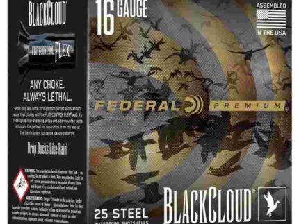 Federal Black Cloud Waterfowl Shotshells 16ga 2-3/4" 7/8oz 1450fps #4 25/ct