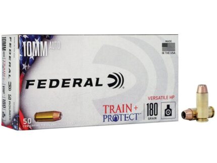 Federal Train + Protect Handgun Ammunition 10mm Auto 180gr VHP 1175 fps 50/ct