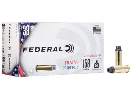 Federal Train+Protect Handgun Ammunition .38 Spl 158gr VHP 830 fps 50/ct