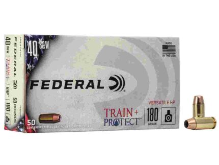 Federal Train+Protect Handgun Ammunition .40 S&W 180gr VHP 50/ct